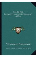 72 Der Reichscivilprozessordnung (1896)