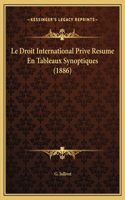 Le Droit International Prive Resume En Tableaux Synoptiques (1886)