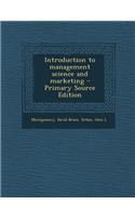 Introduction to Management Science and Marketing: (English)