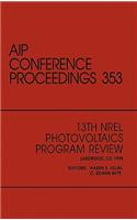 13th NREL Photovoltaics Program Review