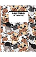 Cute funny Dog Face Composition Notebook