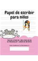 Papel de escribir para niños