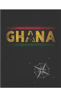 Ghana: Personalized Gift for Ghanaian Friend for Travel Lightly Lined Pages Daily Journal Diary Notepad