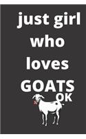 just girl who loves goats gratitude journal