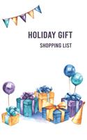Holiday gift shopping list