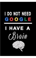 I do not need google i have a brain white