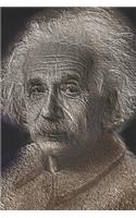 Albert Einstein's Portrait Using Filters - Blank Lined Notebook