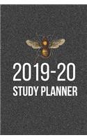 Bee Student Planner - September 2019 to August 2020: Black Glitter Effect Revision Planner and Month to a Page Diary - Ideal for college or university students or studying for exams