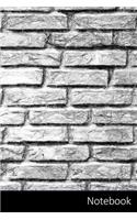 Notebook: Pared, Ladrillo, Patrón, Pared De Piedra Cuaderno / Diario / Libro de escritura / Notas - 6 x 9 pulgadas (15.24 x 22.86 cm), 150 páginas, superficie