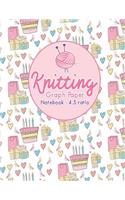 Knitting Graph Paper Notebook - 4: 5 Ratio: Knitters Journal, Knitting Design Grid, Knitting Graphs, Asymmetric Knitting Designs Pages, Cute Birthday Cover(29 Knitting Graph Paper Notebooks)
