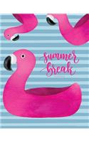 Notebook: Flamingo cover and Dot pages, Extra large (8.5 x 11) inches, 110 pages, notebooks and journals(1 Flamingo Notebook,)