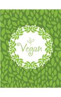Vegan: Pretty Composition Book - 150-Page Blank Page Vegan Notebook - 8,5 X 11 Inch Perfect Bound Softcover(Vegan Composition Books)