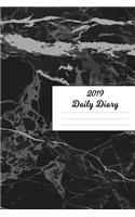 2019 Daily Diary: Black Rock Marble Cover January 19 - December 19 Writing Journal Document, Plan & Diarise Your Life, Set Goals & Get Things Done
