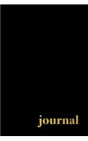 Journal: Classic Sophisticated Black and Gold Book with 120 Lightly Lined Cream Blank Pages for Journaling, Writing, and More