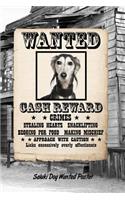 Saluki Dog Wanted Poster: Weekly Planner Notebook 365 Daily - 52 Week Journal 120 Pages 6x9