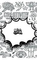 MIA: Personalized Drawl and Write Journal, Notebook Featuring 120 Lined Pages 6x9