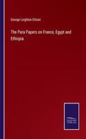 The Para Papers on France, Egypt and Ethiopia