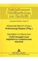 Varietaeten Im Slavischen- Су стандартные варианты славянских