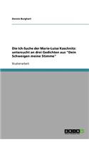 Die Ich-Suche der Marie-Luise Kaschnitz: (German)