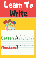 Learn to Write Letters Numbers
