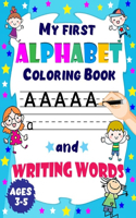 my first alphabet coloring book and writing words