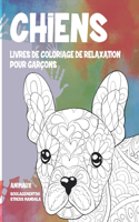 Livres de coloriage de relaxation pour garçons - Soulagement du stress Mandala - Animaux - Chiens