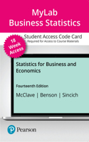 Mylab Statistics with Pearson Etext -- Access Card -- For Statistics for Business and Economics ( 18 Weeks)