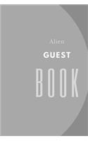 Alien Guest Book: 200 Pages, Journal Lined, Durable Matte Cover.