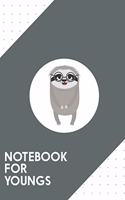 Notebook for Youngs: Dotted Journal with Nerd Sloth with Glasses Design - Cool Gift for a friend or family who loves person presents! - 6x9" - 180 White dotted pages - Y