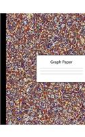 Graph Paper: Large Blank 4 x 4 Quadrille Squared Coordinate Grid Paper - Marble Cover - Math Science Note Book: Preschool Kindergarten Primary Elementary