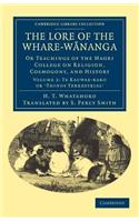 Lore of the Whare-Wānanga