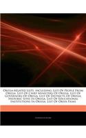 Articles on Orissa-Related Lists, Including: List of People from Orissa, List of Chief Ministers of Orissa, List of Governors of Orissa, List of Distr