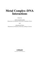 Metal Complex - DNA Interactions