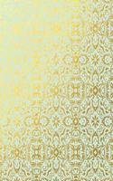 Gold Foil and Mint Green Floral Pattern Notebook