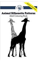 Animal Silhouette Patterns Adult Colouring Book Travel Edition