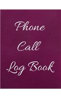 Phone Call Log Book