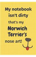 My Notebook Isn't Dirty That's My Norwich Terrier's Nose Art: For Norwich Terrier Dog Fans