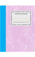 Composition Notebook: College Ruled - 110 pages - 7.44 X 9.69". SOFT COVER(4 Abstract)