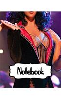 Notebook: Cher American Singer Goddess of Pop The Folk Rock Husband-Wife Duo Sonny & Cher One Of The Best-Selling Music Artists, Large Notebook for Writting, 