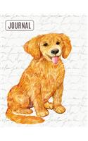 Big Fat Bullet Style Journal Notebook Cute Retriever: Huge Dot Grid Book For Journaling Over 300 Numbered Pages(6 Dog Lovers)