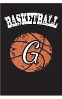 G Monogram Initial Basketball Journal