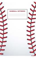 Baseball Notebook: Baseball Notebook 6" x 9" 100 Pages Wide Ruled Line Paper