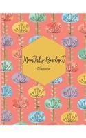 Monthly Budget Planner: Watercolor Bloom Cover, Daily Weekly & Monthly Calendar Expense Tracker for Financial Planner Workbook and Every Day