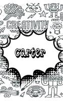 Carter: Personalized Doodle Journal, Notebook Diary Features 120 Pages of Lined Paper Featuring 120 Pages 6x9