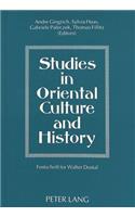 Studies in Oriental Culture and History