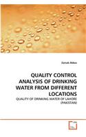 Quality Control Analysis of Drinking Water from Different Locations