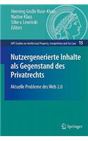 Nutzergenerierte Inhalte ALS Gegenstand Des Privatrechts