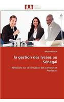 La Gestion Des Lycées Au Sénégal