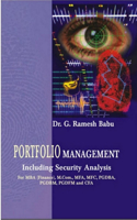 Portfolio Management (Including Security Analysis) for MBA (Finance), M.Com., Mfa, Mfc, Pgdba, Pgdbm, Pgdfm and Cfa