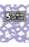 5 Crowns Card Game Score Sheets